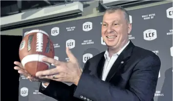  ?? FRANK GUNN/THE CANADIAN PRESS ?? CFL commission­er Randy Ambrosie has been faced with numerous challenges in his short time on the job and has generally handled them with aplomb.