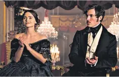  ??  ?? Not seeing eye to eye: Jenna Coleman and Tom Hughes in the costume drama