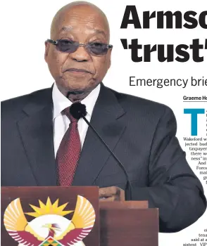  ?? Picture: GCIS ?? JET-SETTER: President Jacob Zuma