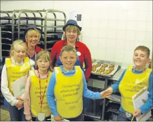  ??  ?? Pupils from St Agathas RC Primary School in Leven visit Tesco in Cupar as part of the Farm to Fork Project in which they learn about where their food comes from.