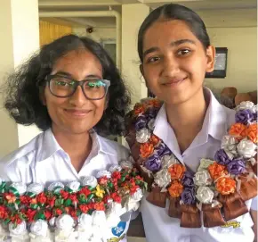  ?? Photo: Josefa Babitu ?? Jai Narayan College prefects, Demira Lal (left) and Shriha Deo, on May 6, 2022.