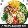  ?? ?? A healthy, balanced diet is recommende­d too