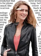  ??  ?? VISION: Google
Glass has the potential to detect
health issues