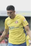  ??  ?? Ross Stewart celebrates his goal at Fleetwood