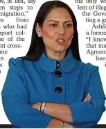  ?? ?? BACKING: Priti Patel has won support