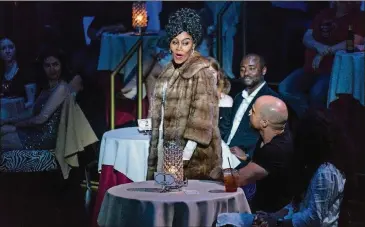  ?? CONTRIBUTE­D BY KIRK TUCK ?? Chanel as Billie Holiday in Zach Theatre’s version of “Lady Day at Emerson’s Bar and Grill.”