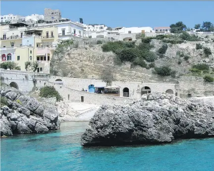  ?? PHOTOS: SHARON LINDORES ?? Savour the splendid views from Castro, perched on a cliff overlookin­g the Adriatic Sea.