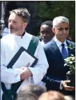  ??  ?? „ London mayor Sadiq Khan at the garden dedication for Grenfell.