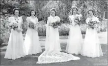  ?? Photo courtesy Penticton Museum ?? May Queen Mary Techy is surrounded by her princesses in this picture taken in 1940. Princesses were Dorothy Gray, Gladys Berryman, Lucille Moline and Joan Allen.