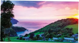  ??  ?? Peaceful: A sunset over the north Devon coastline