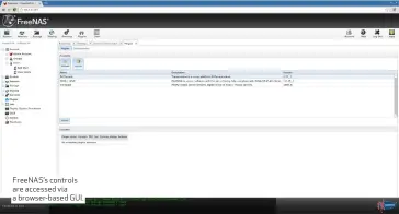  ??  ?? FreeNAS’s controls are accessed via a browser-based GUI.