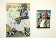  ?? Picture: WERNER HILLS ?? PORTRAIT ARTIST: Debra de Beer’s works titled ‘Dior 2’, left, and ‘Gcobisa’ (both oil on canvas)