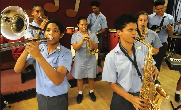  ??  ?? The Settlers High School jazz band, the Dynamix were victorious at the V&A Waterfront’s 2018 High School Band Slam.
PICTURE: TRACEY ADAMS/AFRICAN NEWS AGENCY (ANA)