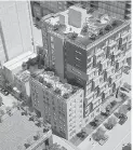  ??  ?? This rendering shows the proposed new Jubilee House building at 1099 Richards St.