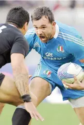  ??  ?? Simone Favaro, 26 anni, in azione contro gli All Blacks