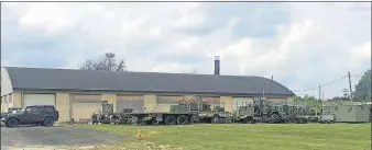  ?? [BETH BURGER/DISPATCH] ?? A warehouse on Parkwood Avenue houses military surplus items that the Columbus Division of Police has acquired through the years. Restrictio­ns were lifted this past week by President Donald Trump, allowing law-enforcemen­t agencies across the country to...