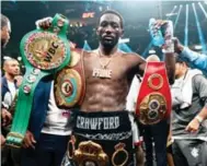  ?? ?? POSIBLE TIVAL. Terence Crawford, de 36 años, es uno de los mejores libra por libra del mundo.