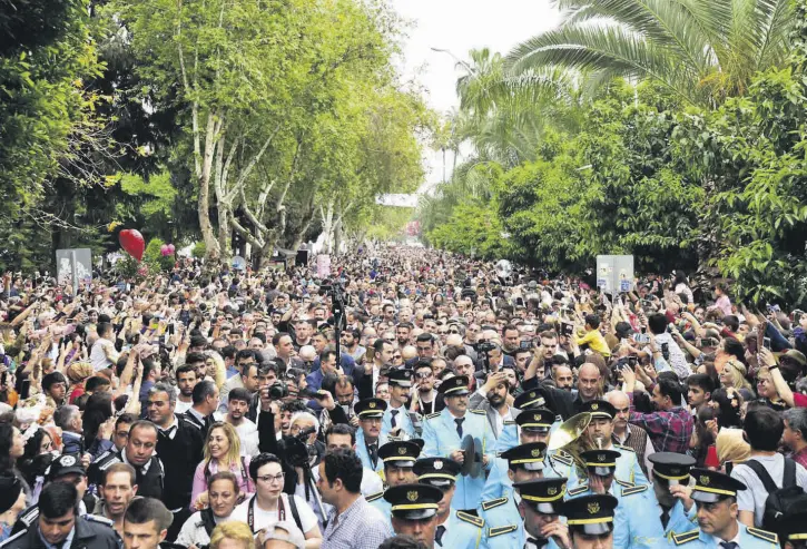  ?? ?? This file photo shows the procession at the Internatio­nal Orange Blossom Carnival, Adana, Türkiye.