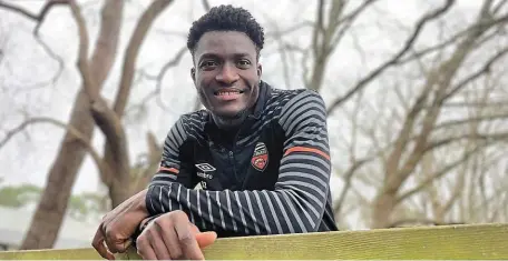  ?? | PHOTO : OUEST FRANCE ?? Le défenseur central ghanéen Nathaniel Adjei a rejoint le FC Lorient fin janvier.