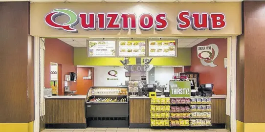  ??  ?? The Quiznos Sub franchise located at Sangster Internatio­nal Airport in Montego Bay.