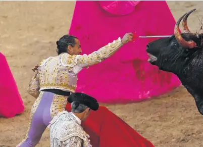  ?? Picture / AP ?? Spanish bullfighte­r Ivan Fandino in action at the Las Ventas bullring in Madrid last month.