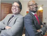  ?? FILES ?? Mayor Naheed Nenshi, left, says he has known about Chima Nkemdirim’s imminent departure for “a little while” and is sad to see him go.