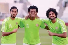  ?? Al Jazira Club ?? Romarinho, centre, was held in Qatar for 24 hours – Al Jazira said it was seeking damages