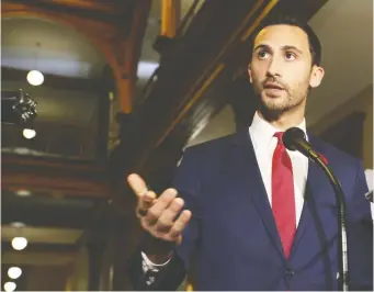  ?? JACK BOLAND ?? Ontario Education Minister Stephen Lecce says that compensati­on is a major issue in contract discussion­s with teachers and that their unions should be “reasonable” to avoid strike action.