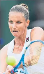  ??  ?? Karolina Pliskova is the only top 10 seed left at Wimbledon.