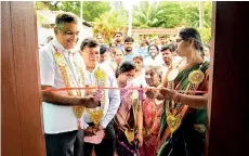  ?? ?? HelpAge Sri Lanka officials at the opening ceremony of the candle making centre