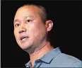  ?? CORY MORSE THE GRAND RAPIDS PRESS VIA AP, FILE ?? Tony Hsieh speaks during a Grand Rapids Economic Club luncheon in Grand Rapids, Mich., in 2013.