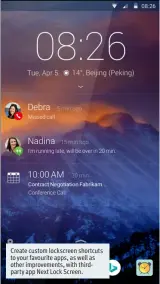  ??  ?? Create custom lockscreen shortcuts to your favourite apps, as well as other improvemen­ts, with thirdparty app Next Lock Screen.