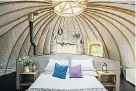  ??  ?? DOME SWEET DOME: A cosy alachigh