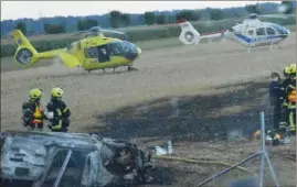  ?? (Photo Le Dauphiné libéré/Fabrice Hébrard) ?? D’importants moyens aériens ont été dépêchés.