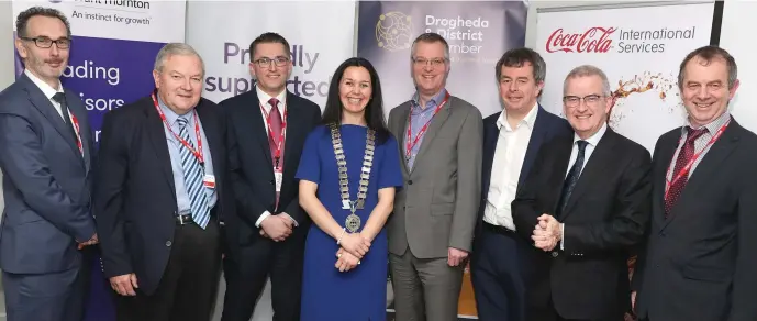  ??  ?? Drogheda Chamber Brexit Breakfast. Ken Rooney, Brian Hanratty, Robert Murray, Shona McManus, Thomas McEvoy, Paddy Callaghan, John McGrane and Eddie Phelan.