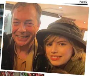  ??  ?? True believers: Alice, left, and Beatrice with Nigel Farage