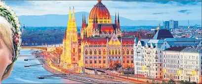  ??  ?? Hungarian Parliament Building on the Danube’s banks, and left, a handmade souvenir