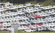  ??  ?? NEW VOLKSWAGEN (VW) vehicles are seen at a parking lot of the VW factory in Sao Bernardo do Campo, Brazil, Jan. 5, 2017.