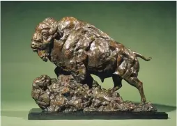  ??  ?? Kenneth R. Bunn, Trailmaker, bronze, ed. of 35, 18 x 8½ x 25”