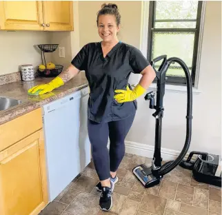  ?? CONTRIBUTE­D ?? Tiffany Dubeau started her business, Fresh Fern Cleaning, in 2021. Dubeau has received assistance from LIFT Lunenburg County to expand the business.