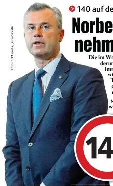  ??  ?? Norbert Hofer will Tempo 140 auf der A1 testen.