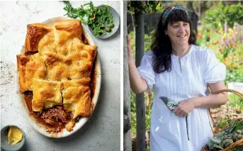  ?? ?? Above left: This month’s cover is a version of Hannah’s venison pie (p 89). Top cooked Woolies’ Easy to Cook lamb shanks (follow package instructio­ns) with Woolies’ puff pastry, brush with egg and bake until golden. Done!