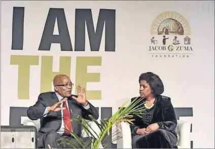  ?? Photos: Siyabulela Duda and Kopano Tlape/GCIS ?? Best of friends: President Jacob Zuma and Dudu Myeni (above and below), who is the chair of the Jacob G Zuma Foundation and of SAA, which faces liquidatio­n. The finance minister is resisting pressure from No 1 to grant a bailout.