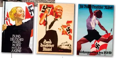  ?? ?? Below: A selection of BDM propaganda posters