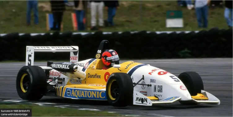  ?? Photos: Motorsport Images, Gary Hawkins ?? Success in 1995 British F3 came with Edenbridge