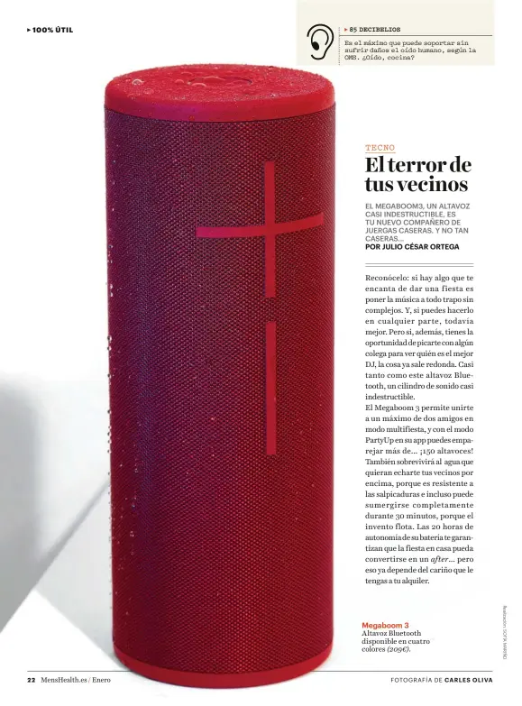  ??  ?? Megaboom 3 Altavoz Bluetooth disponible en cuatro colores (209€).