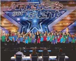  ?? AP ?? An undated photo provided by the NBC shows a children’s choir performing during ‘America’s Got Talent’ in Pasadena, California.