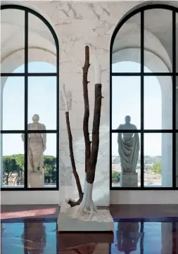  ??  ?? ROOT CAUSE The Matrice exhibition brought together some of Penone’s greatest pieces such as the Indistinct Boundaries— Anio, 2012 (right), at the stunning Palazzo della Civiltà Italiana