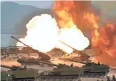  ?? AFP/GETTY IMAGES ?? North Korea shows off its firepower in a photo released this week by the Korean Central News Agency.