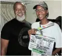  ?? ?? NEW ROLE: Lusanda Payiya, seen with actor Dumisani Mbebe, is making her mark as an assistant producer